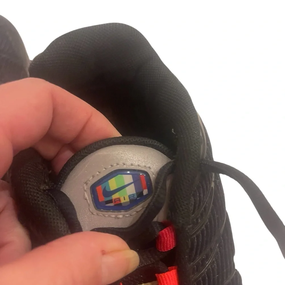 Big Kids Nike Air Max Black Rainbow Sneakers Shoes 6Y